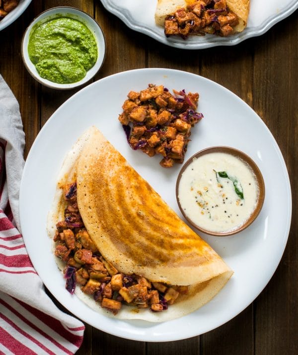 Pesto Paneer Dosa