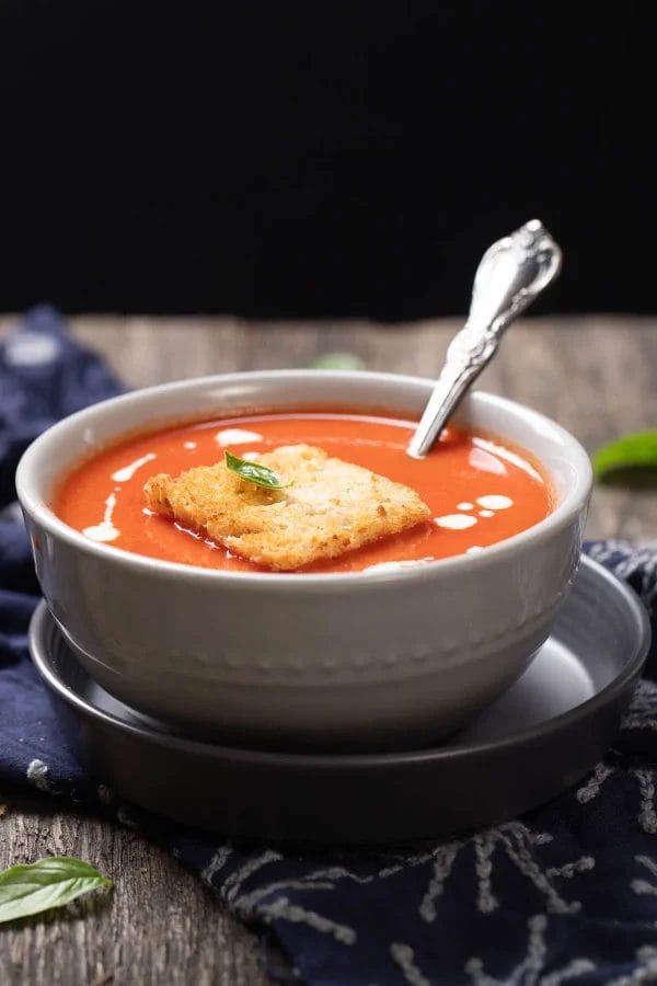 Railway Style Basil Tomato Soup